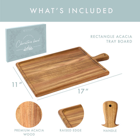 Grazerie Serving Board with raised edge for neat presentation