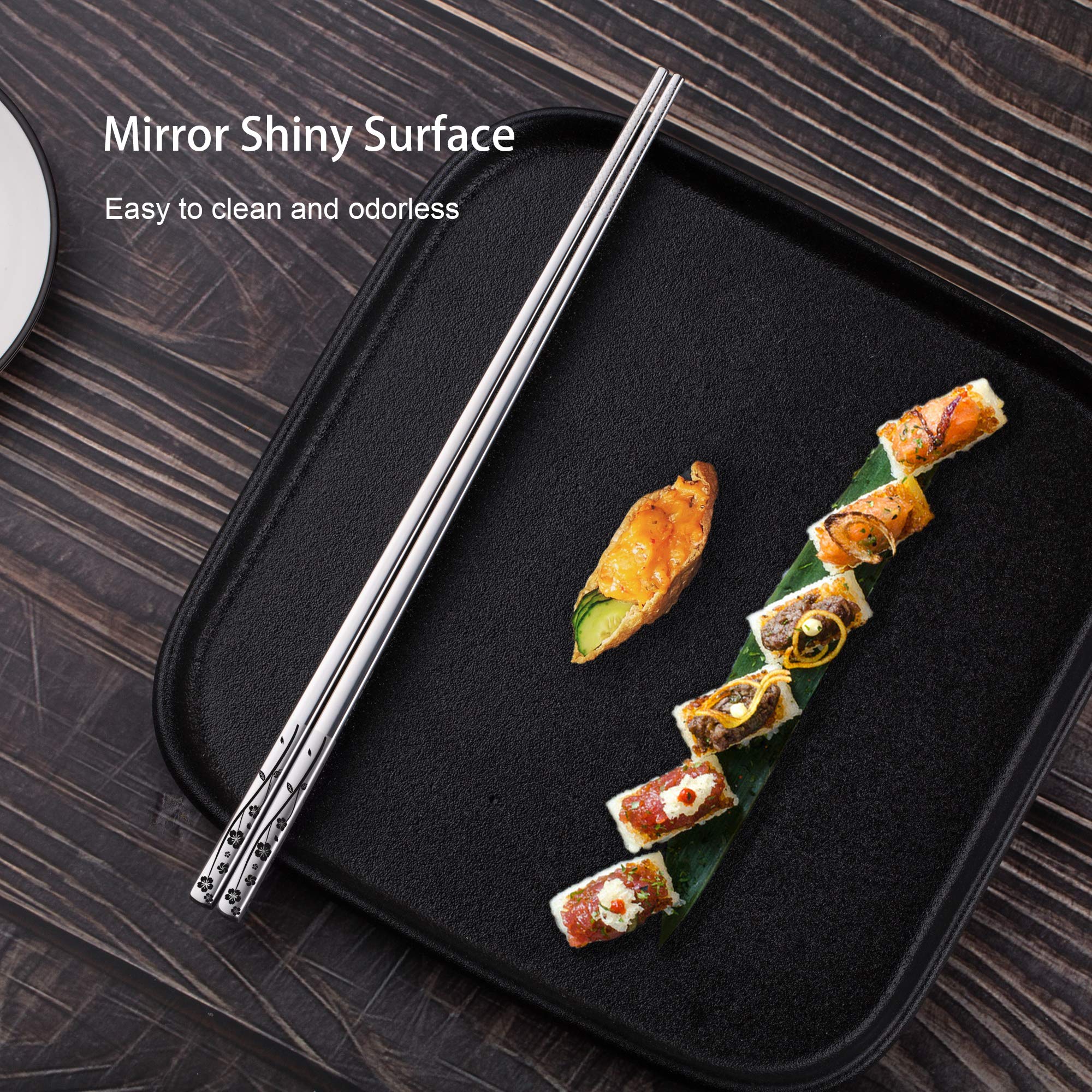 Greatamzor 9.45 inch chopsticks offer comfortable dining experience