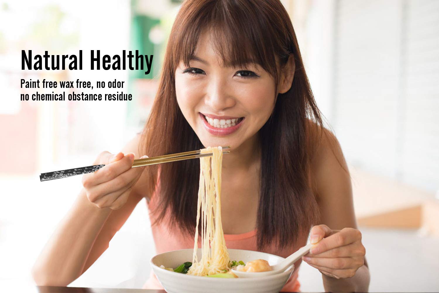 Greatamzor dishwasher-safe stainless steel chopsticks for easy cleaning