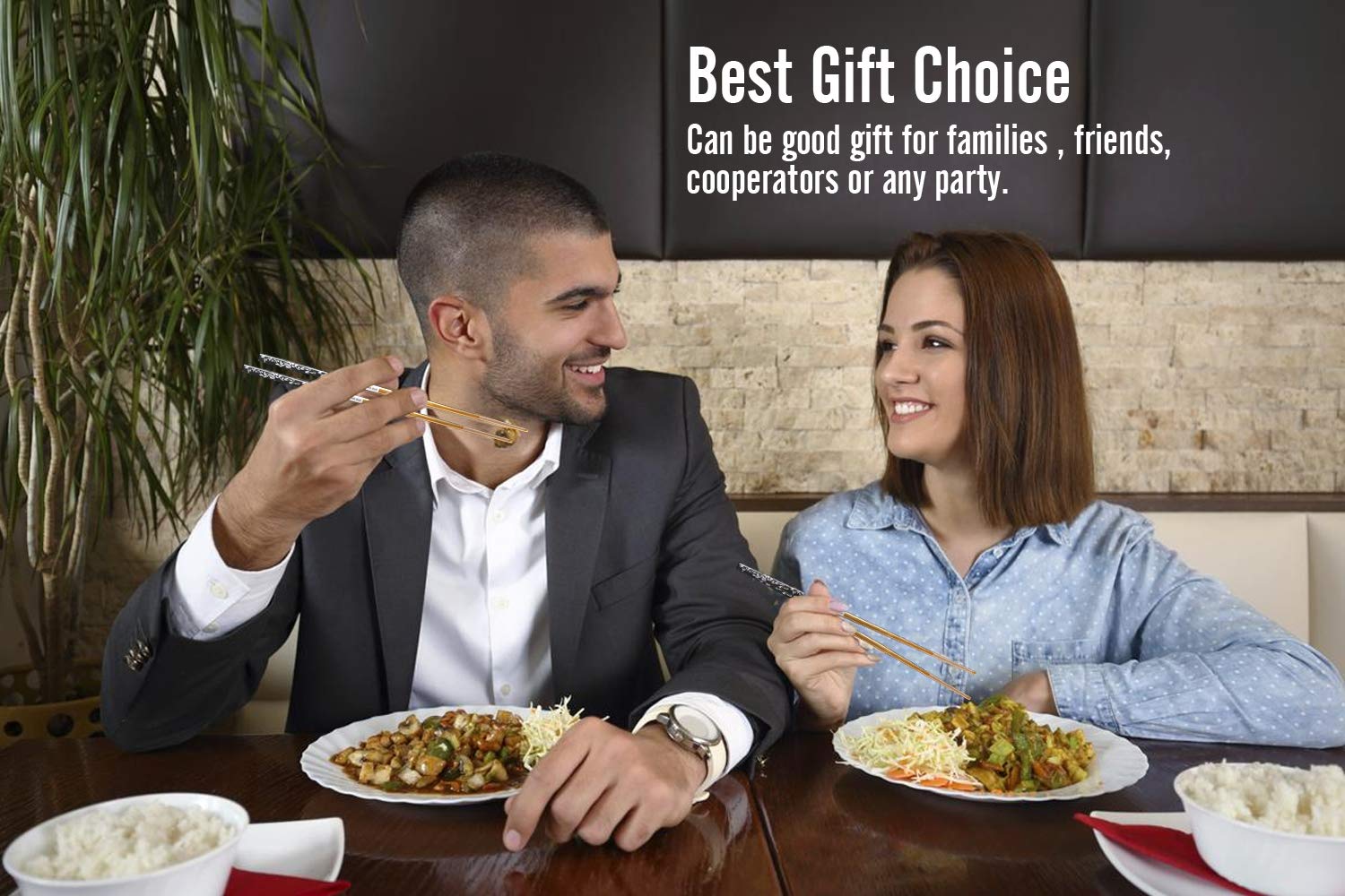 Greatamzor two-pairs gift set ideal for family meals or gifting