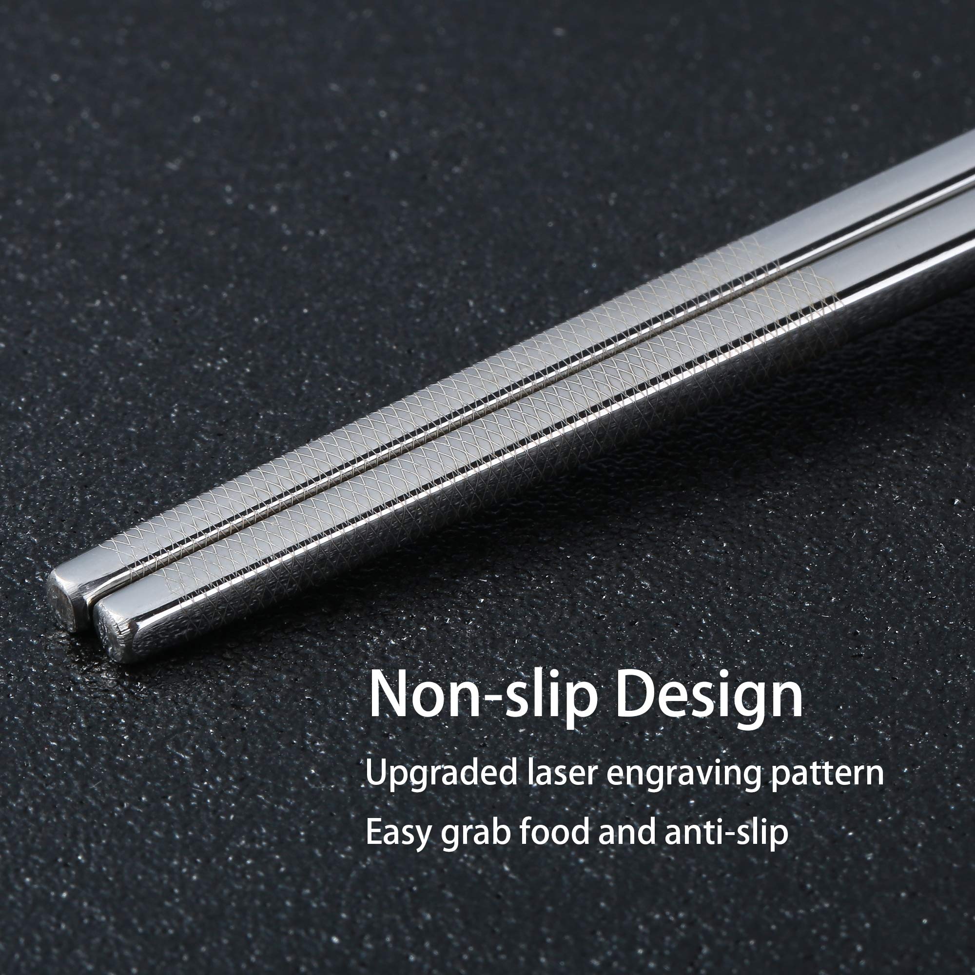 Greatamzor metal chopsticks are dishwasher safe for easy cleaning