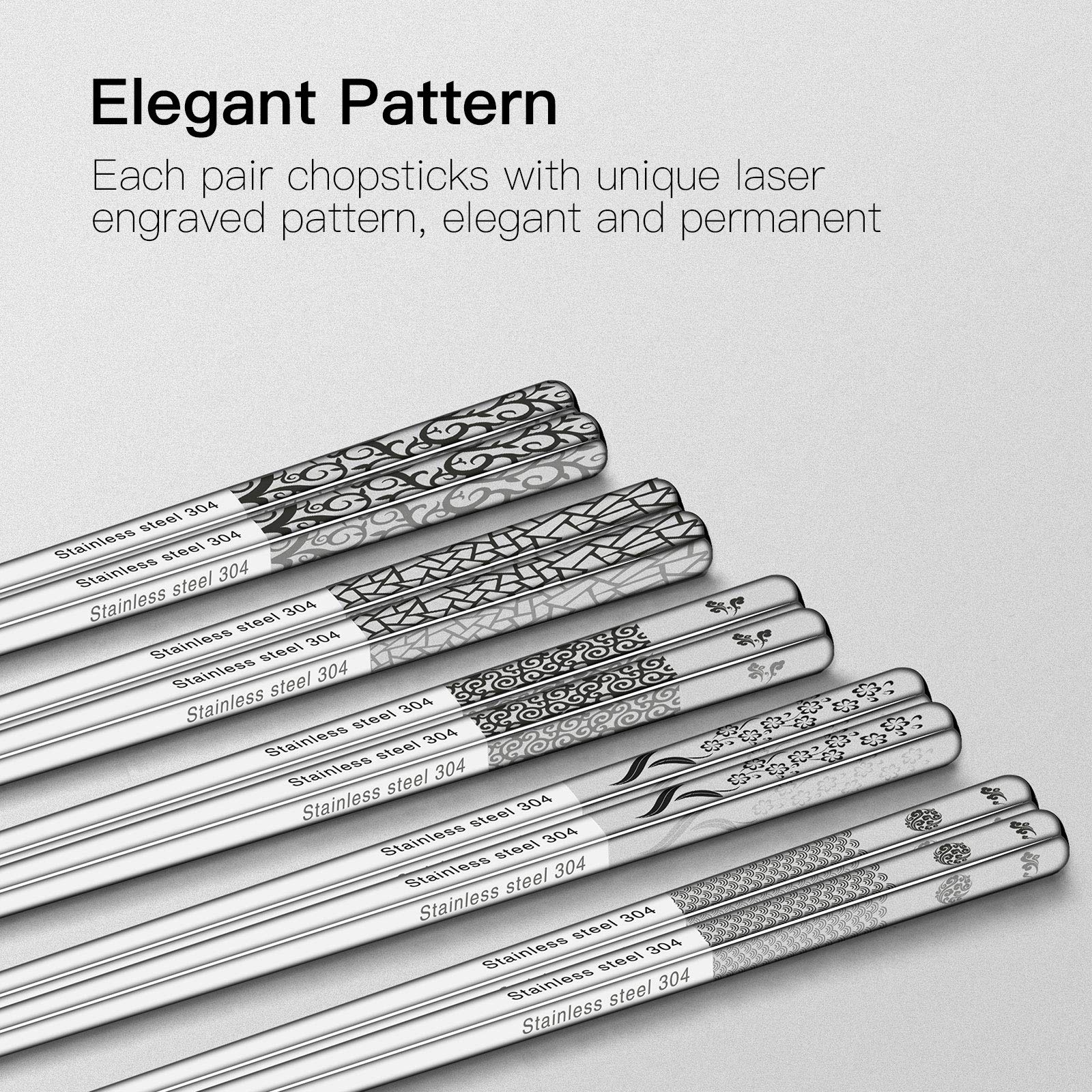 Square anti-slip chopsticks design improves grip while eating