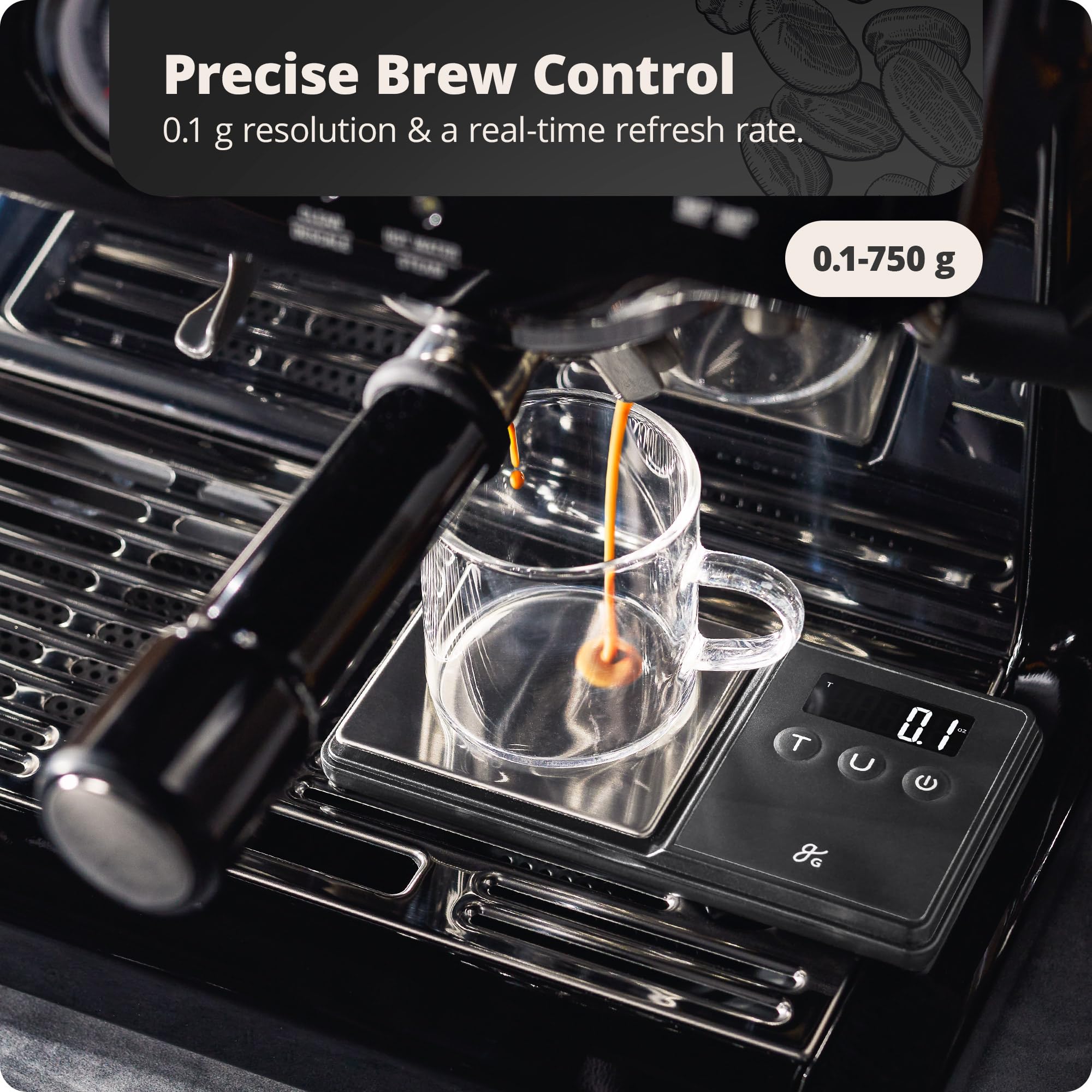 Greater Goods scale lid doubles as a tray for contained grounds.