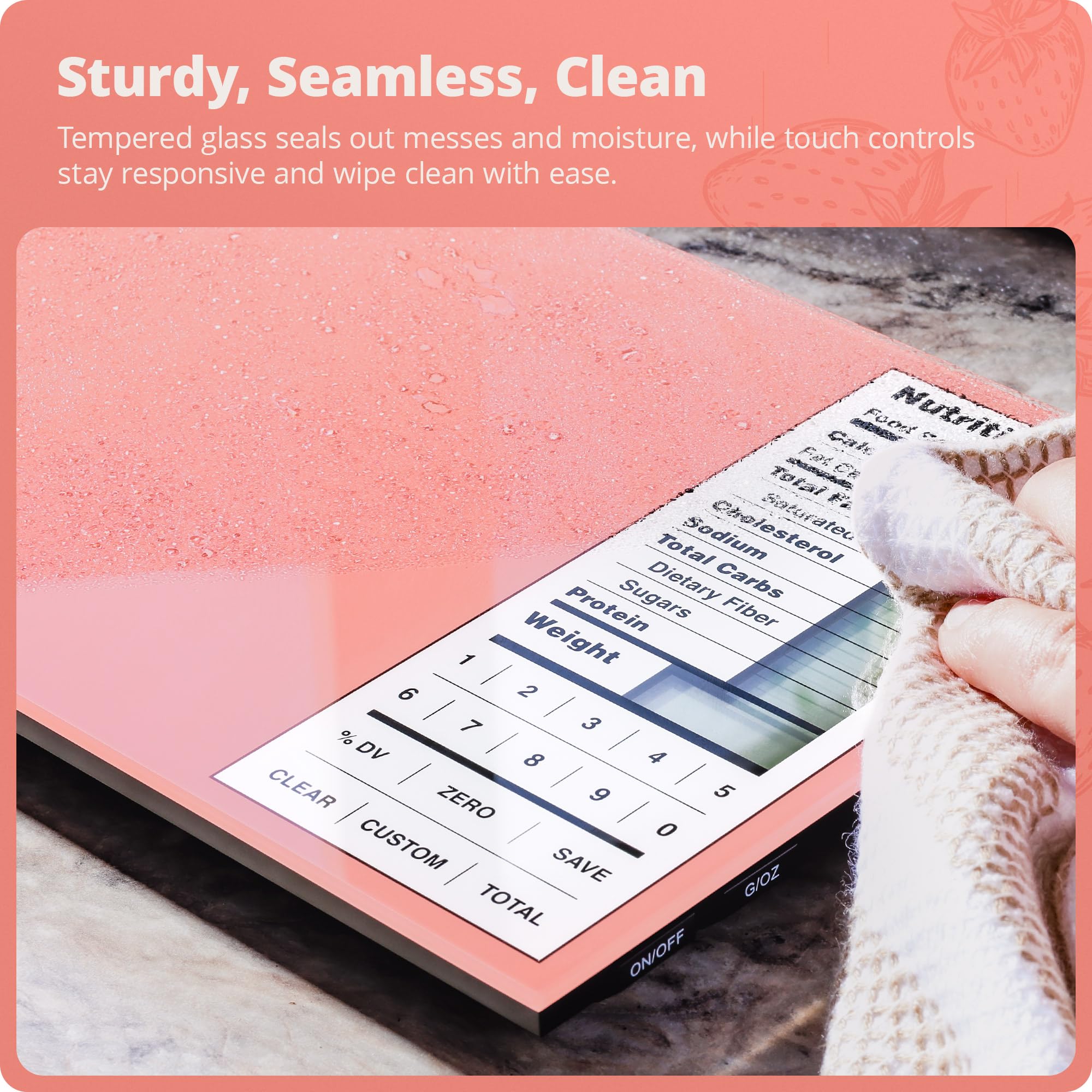 Greater Goods Digital Nutrition Scale includes 2,000 foods for fast reference.