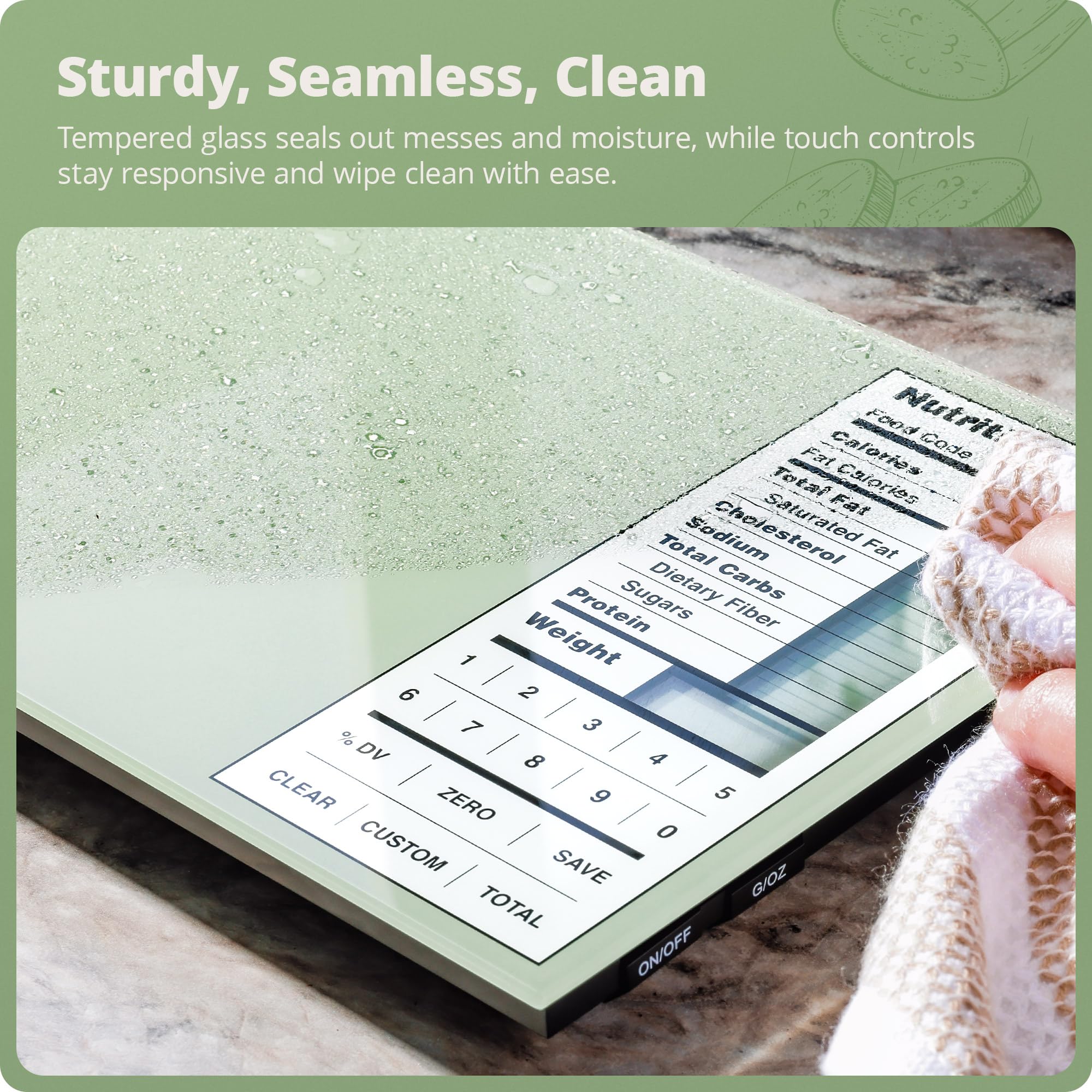 Greater Goods Digital Nutrition Scale precision 0-1 gram supports accurate recipe portioning