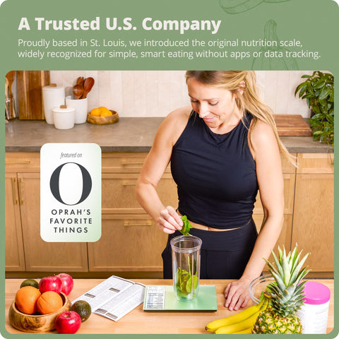 Greater Goods Digital Nutrition Scale total nutrition display supports quick macro totals for recipes