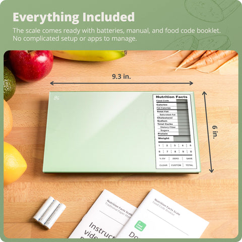 Greater Goods Digital Nutrition Scale zero-out function helps measure ingredients accurately