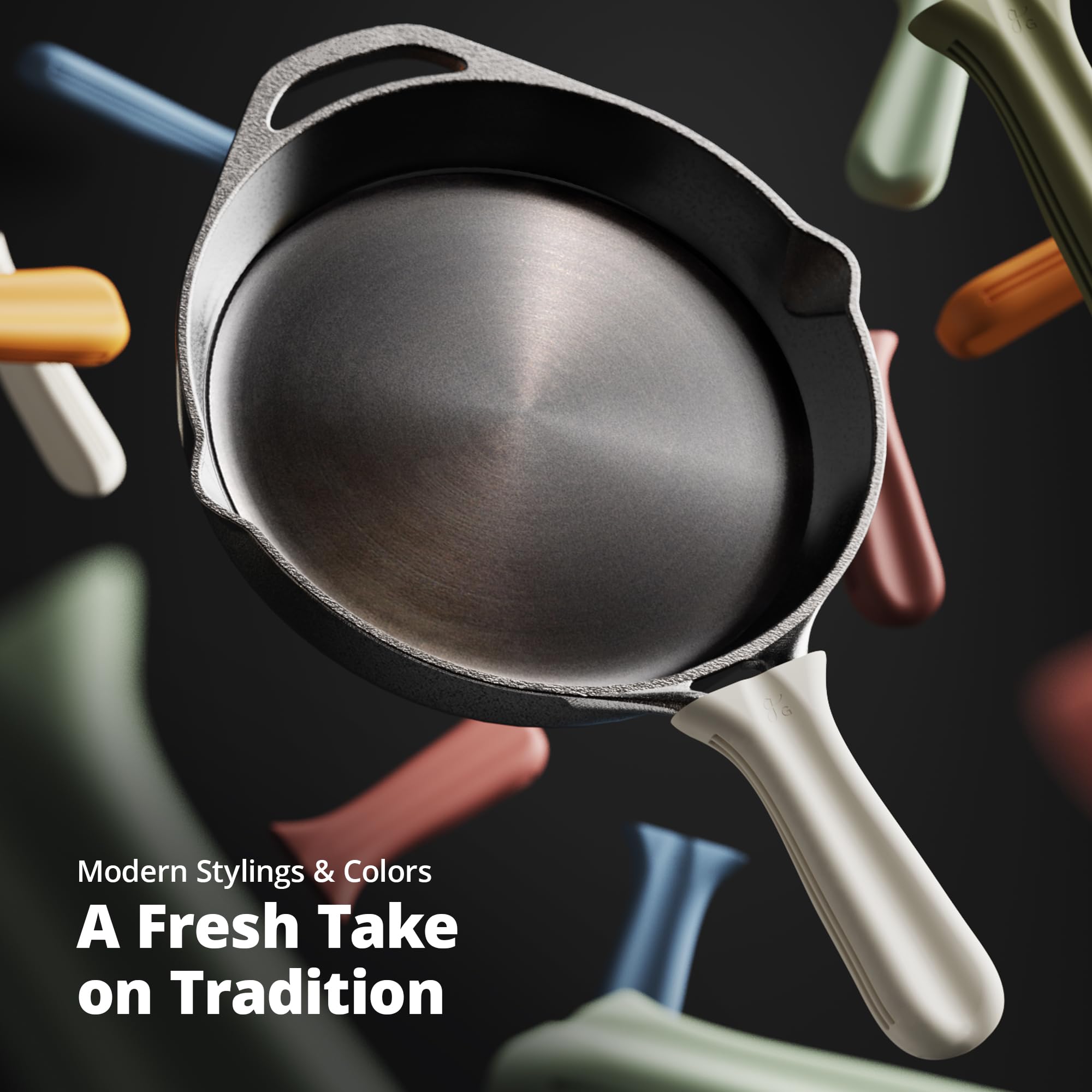 Greater Goods skillet cleans up easily after cooking thanks to its seasoned surface.