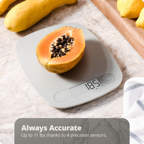 Greater Goods Food Scale with precision sensors for accurate recipe measurements.
