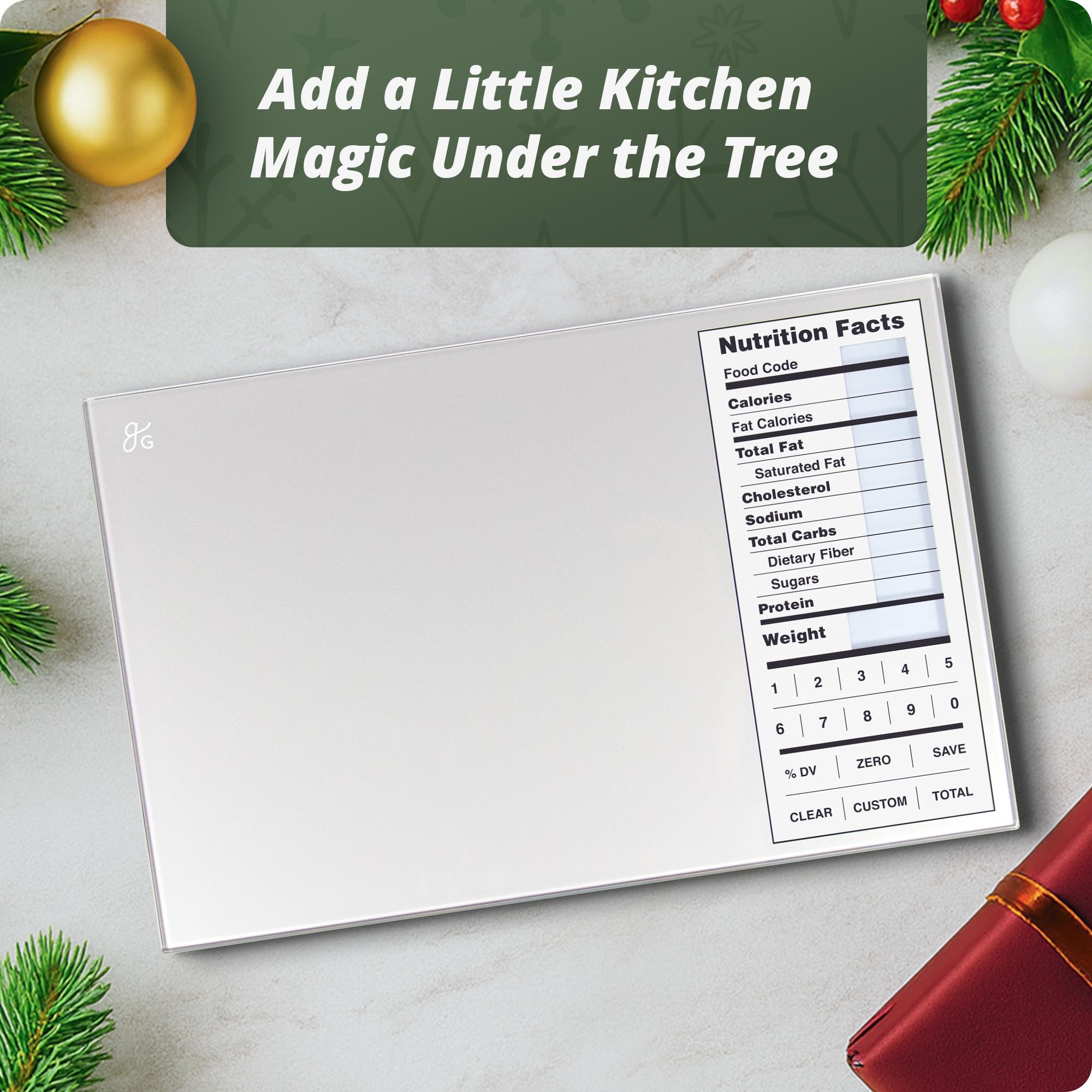 Greater Goods tare function lets you zero the scale for accurate ingredient totals.