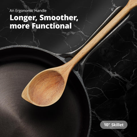 Greater Goods 10-inch skillet ideal for frying, baking, searing, and sautéing tasty dishes.