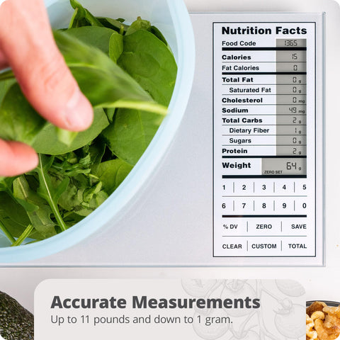 Greater Goods Nutrition Scale free companion app for reference on the go.