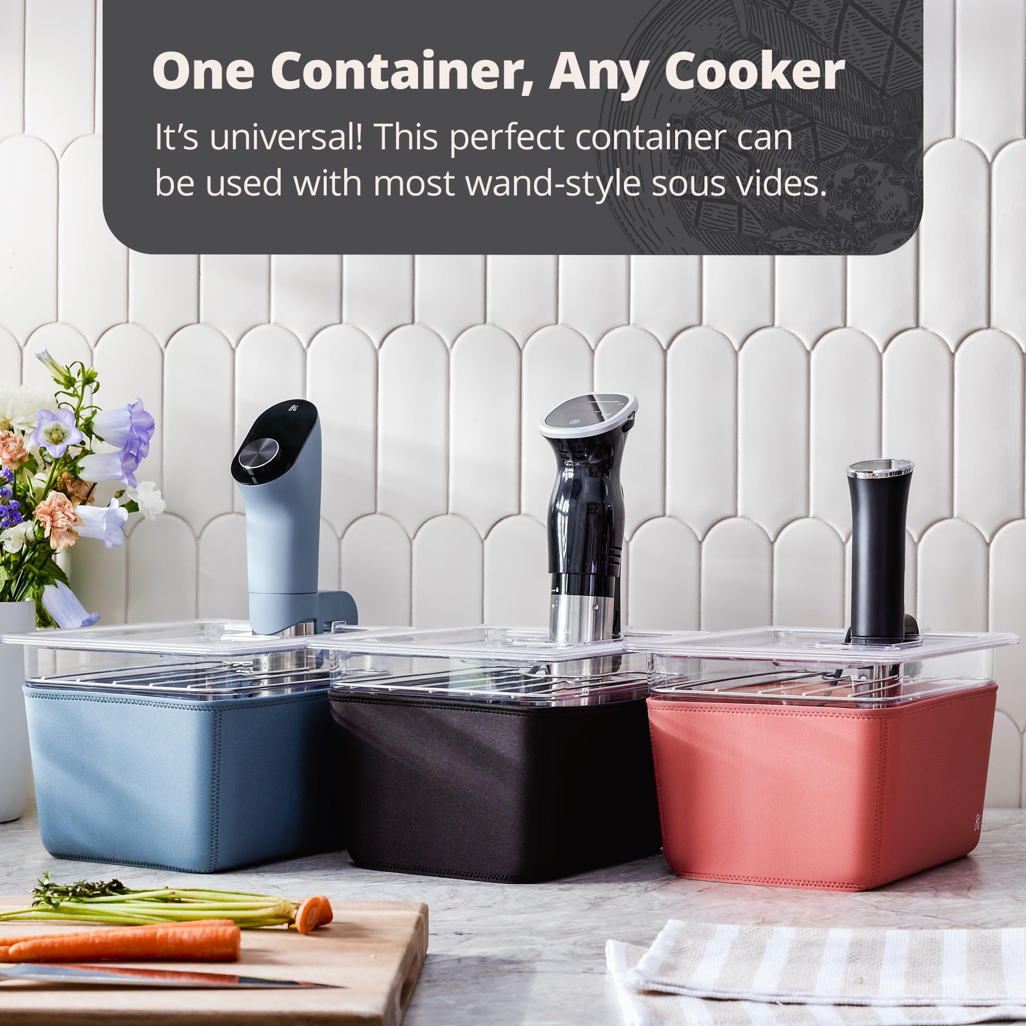 Greater Goods onyx black sous vide setup combines durability with sleek kitchen aesthetics.