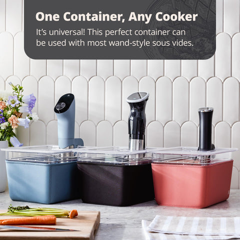 Greater Goods onyx black sous vide setup combines durability with sleek kitchen aesthetics.