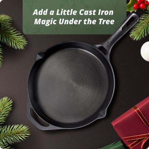 Greater Goods organically pre-seasoned surface offers natural non-stick cooking with time.
