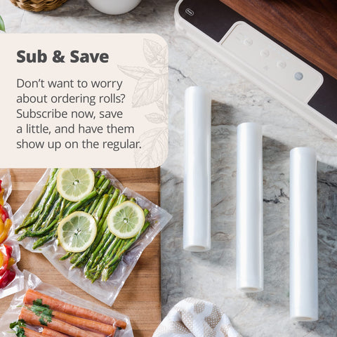 Greater Goods sous vide roll 11x118 inches, safe at high heat