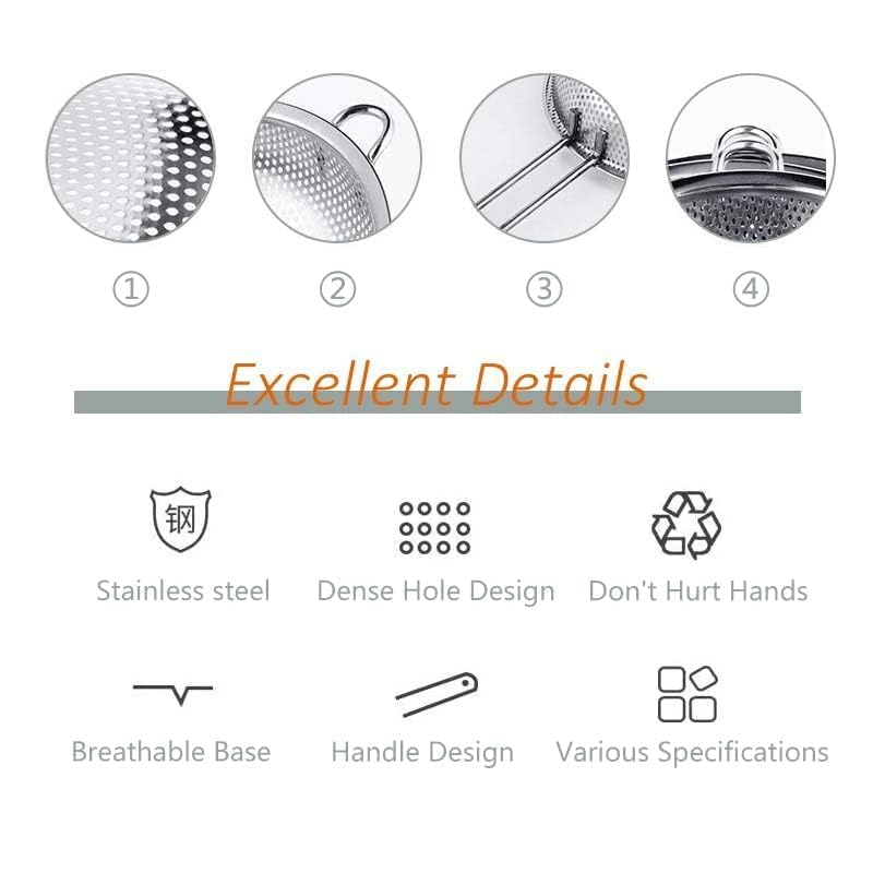 GreatLink 5-quart concave mesh colander for versatile rinsing and draining of ingredients.