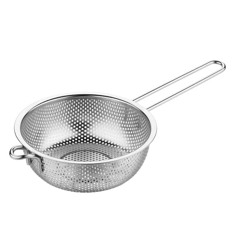 GreatLink colander rests on feet for hands-free draining on the counter or in the pot.