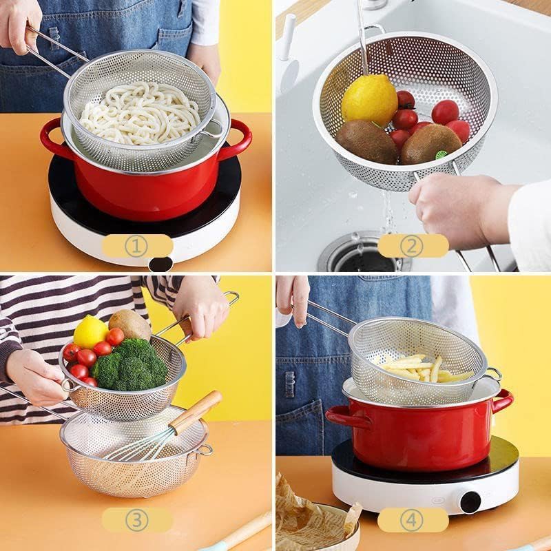 GreatLink colander rinses fruits and delicate produce safely under gentle streams.