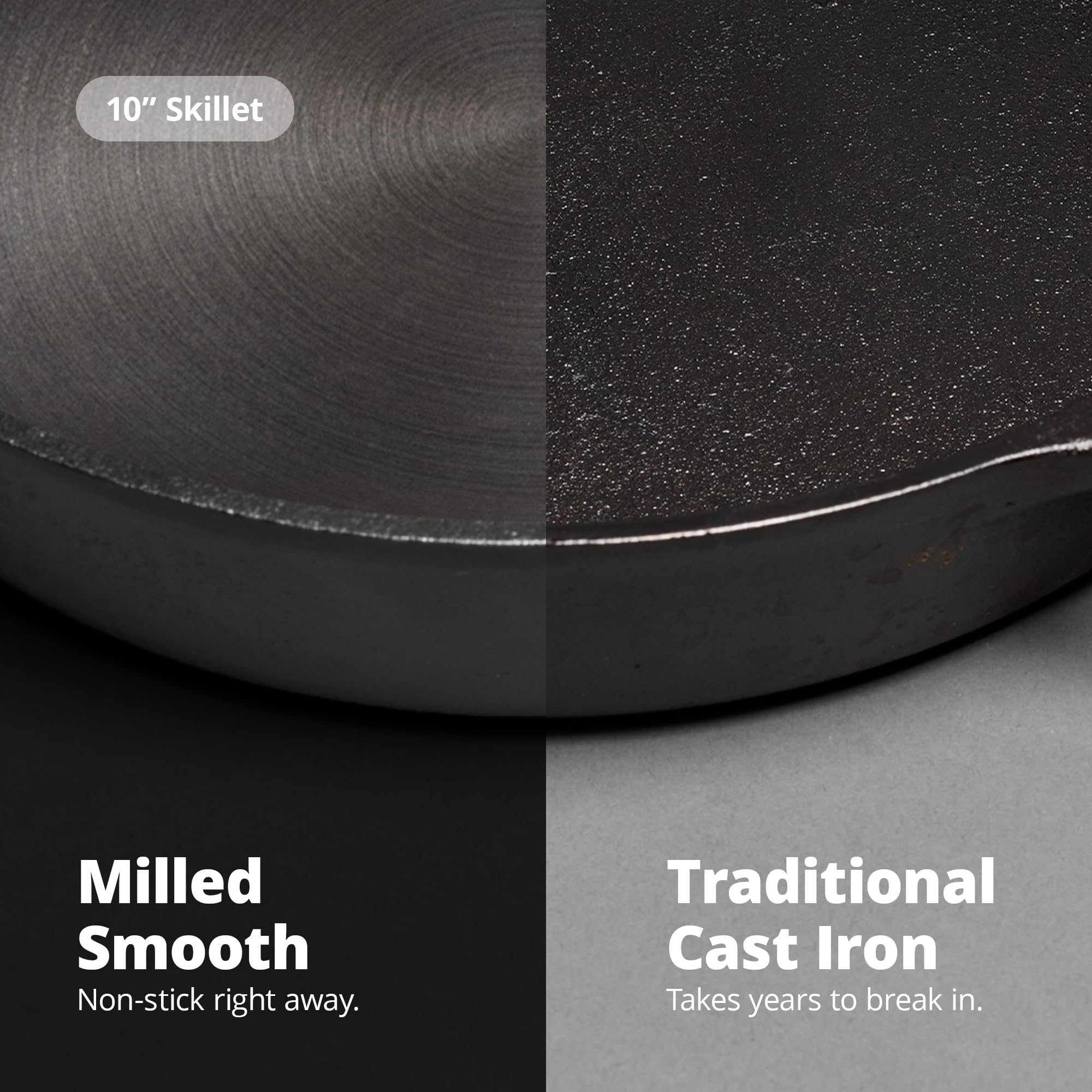 Greater Goods skillet for indoor and outdoor cooking on stoves, grills, ovens, and campfires.