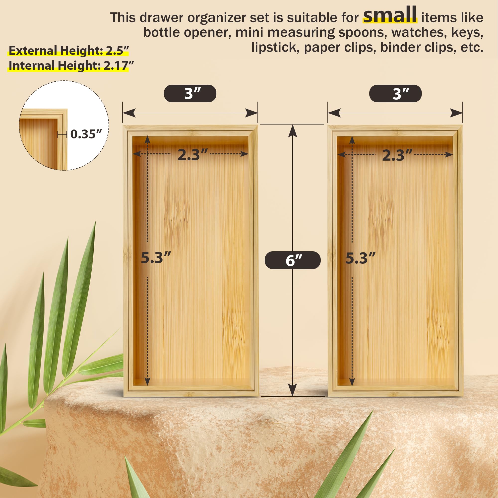 Greatseas bamboo drawer organizer with deep compartments reduces clutter and speeds access to utensils