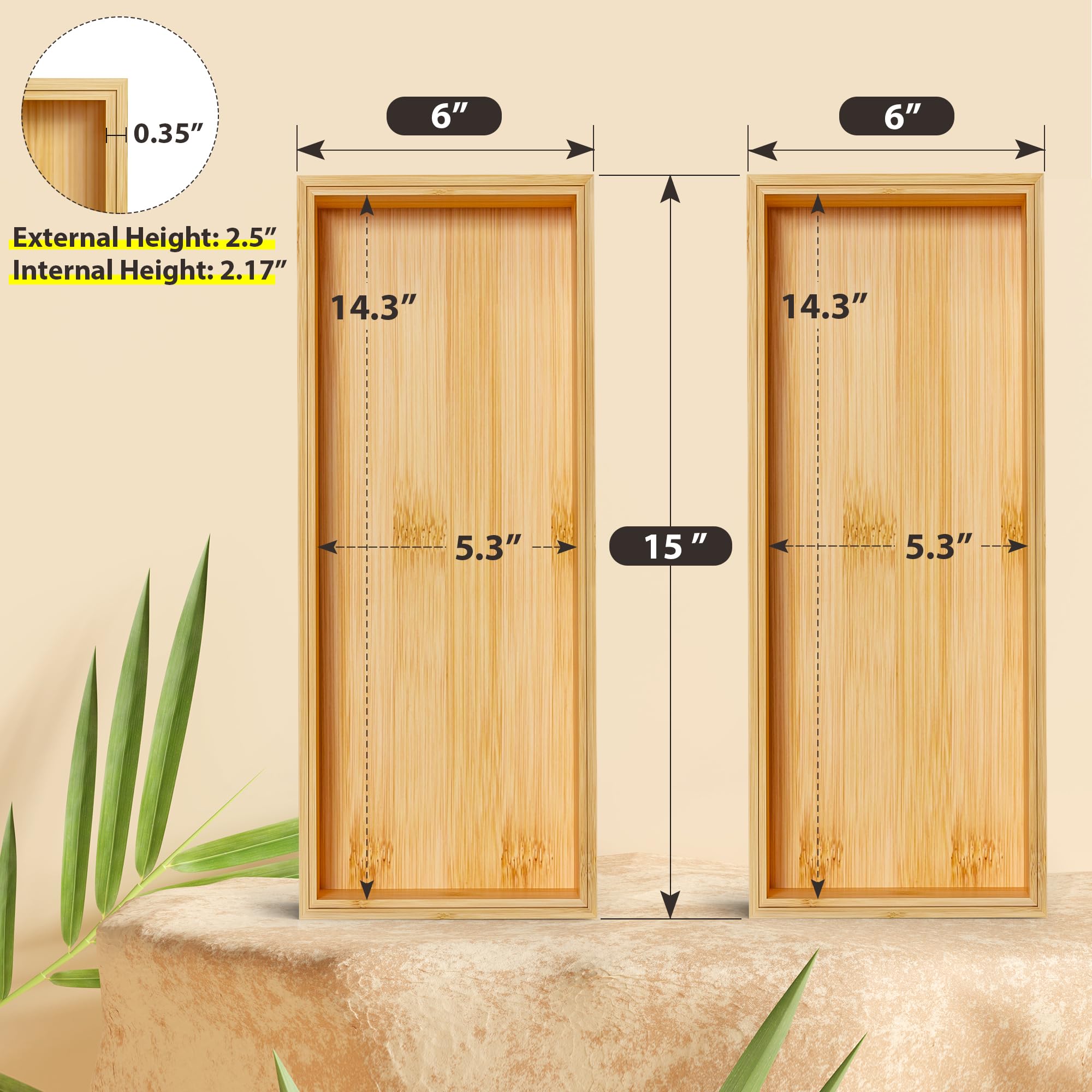 Greatseas bamboo silverware organizer two-piece stackable helps tidy cutlery storage