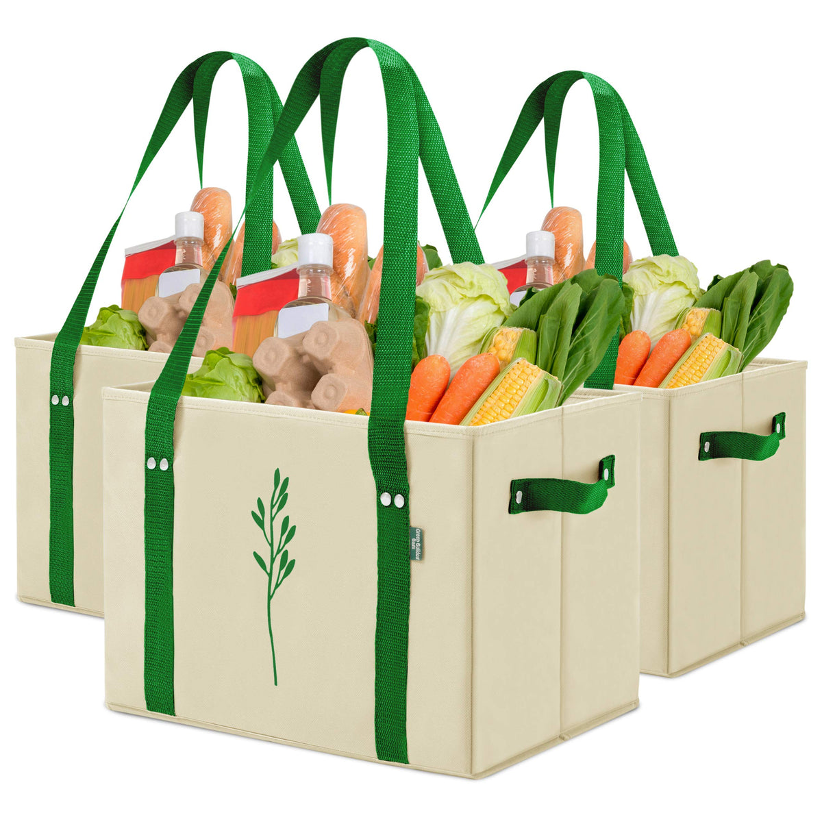 Green Bulldog Bags heavy-duty grocery bag with 65-lb capacity for groceries