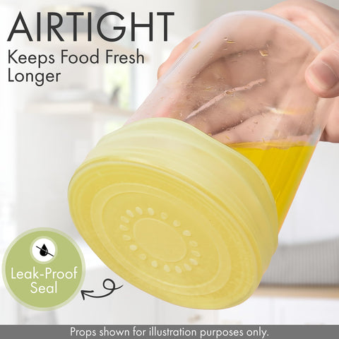Green Hearth microwave- and dishwasher-safe lids in action over bowls and cups