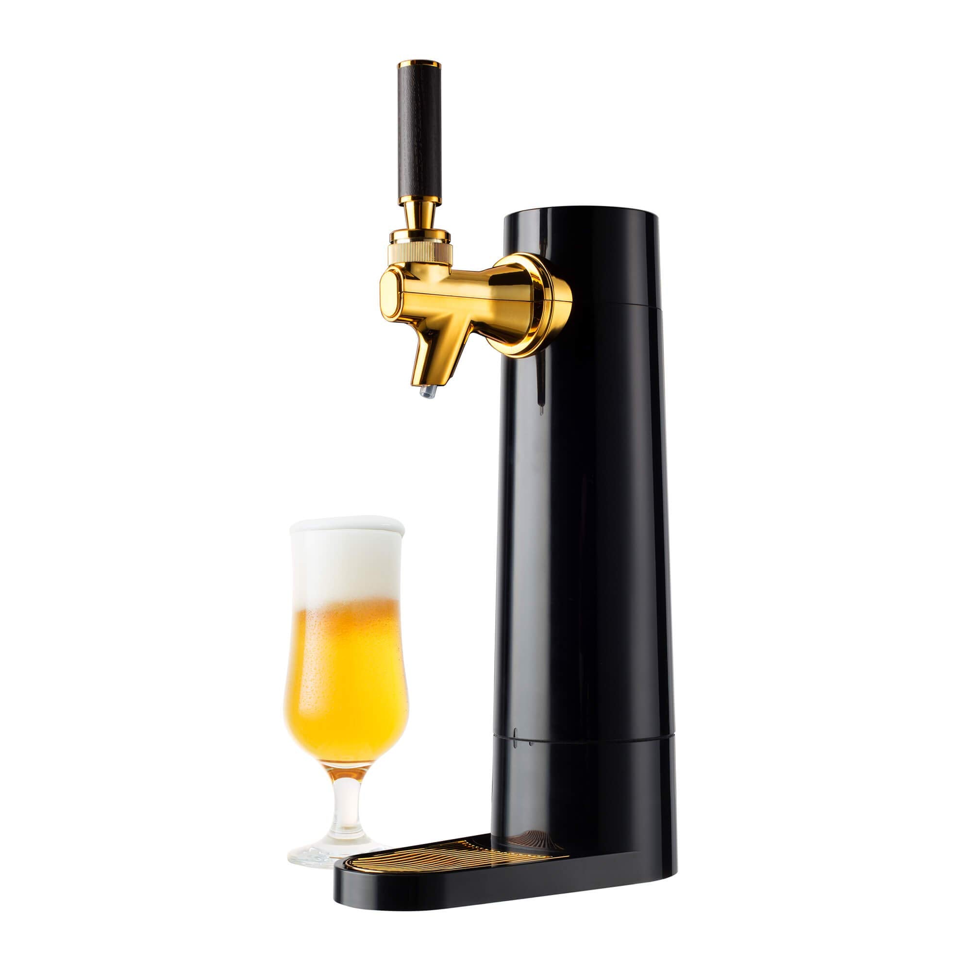 GREEN HOUSE draft pour beer dispenser front view, compact for home use.