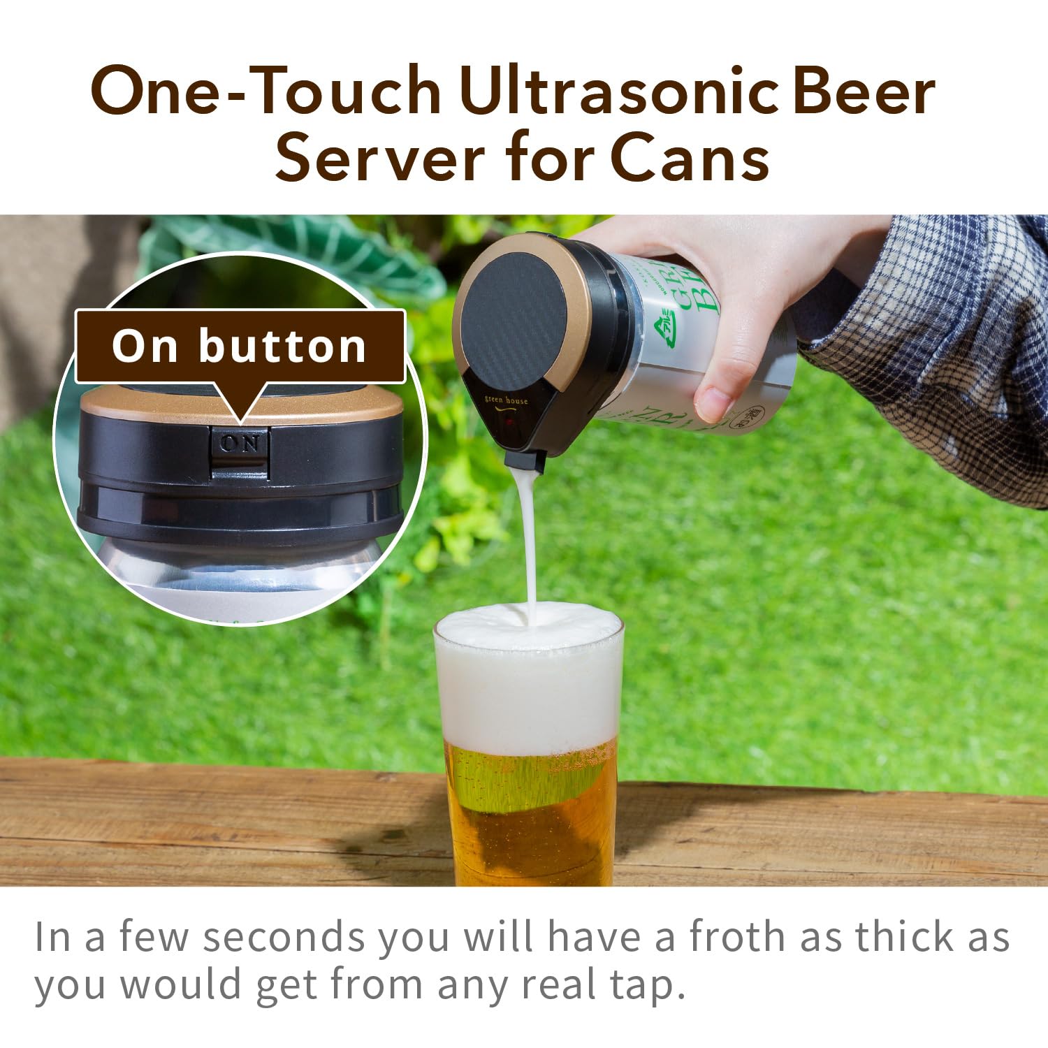 GREEN HOUSE One-Touch Beer Dispenser is ideal for outdoor use at BBQs and picnics