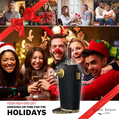 Green House outdoor-ready dispenser for barbecues and gatherings