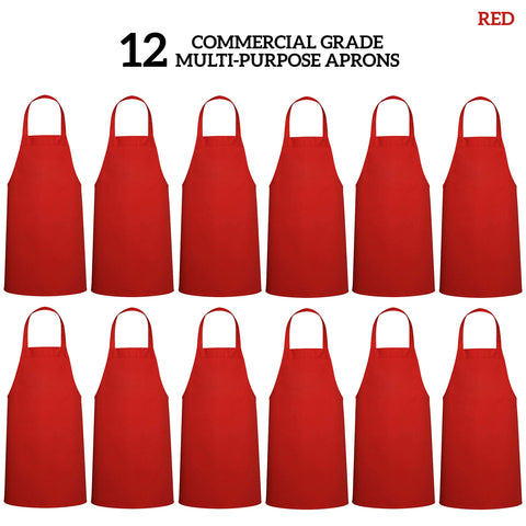 Green Lifestyle red bib apron, close-up of heavy-duty weave for reliability