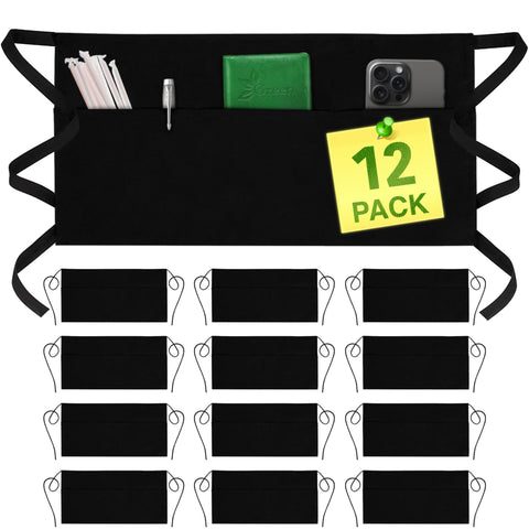 GREEN LIFESTYLE server apron with 3 pockets for organized service.
