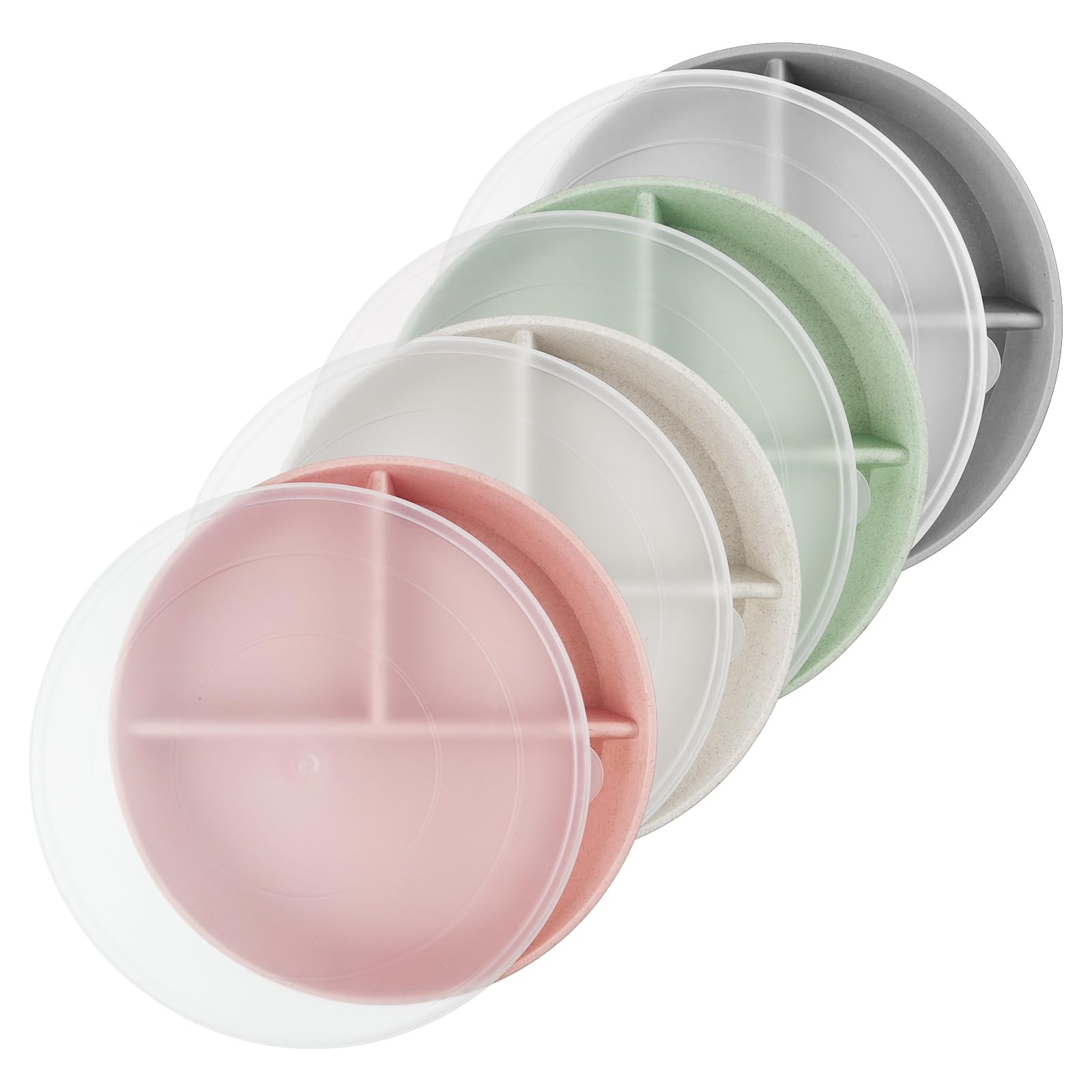 Greenandlife 9-inch divided plate with lid keeps leftovers organized.