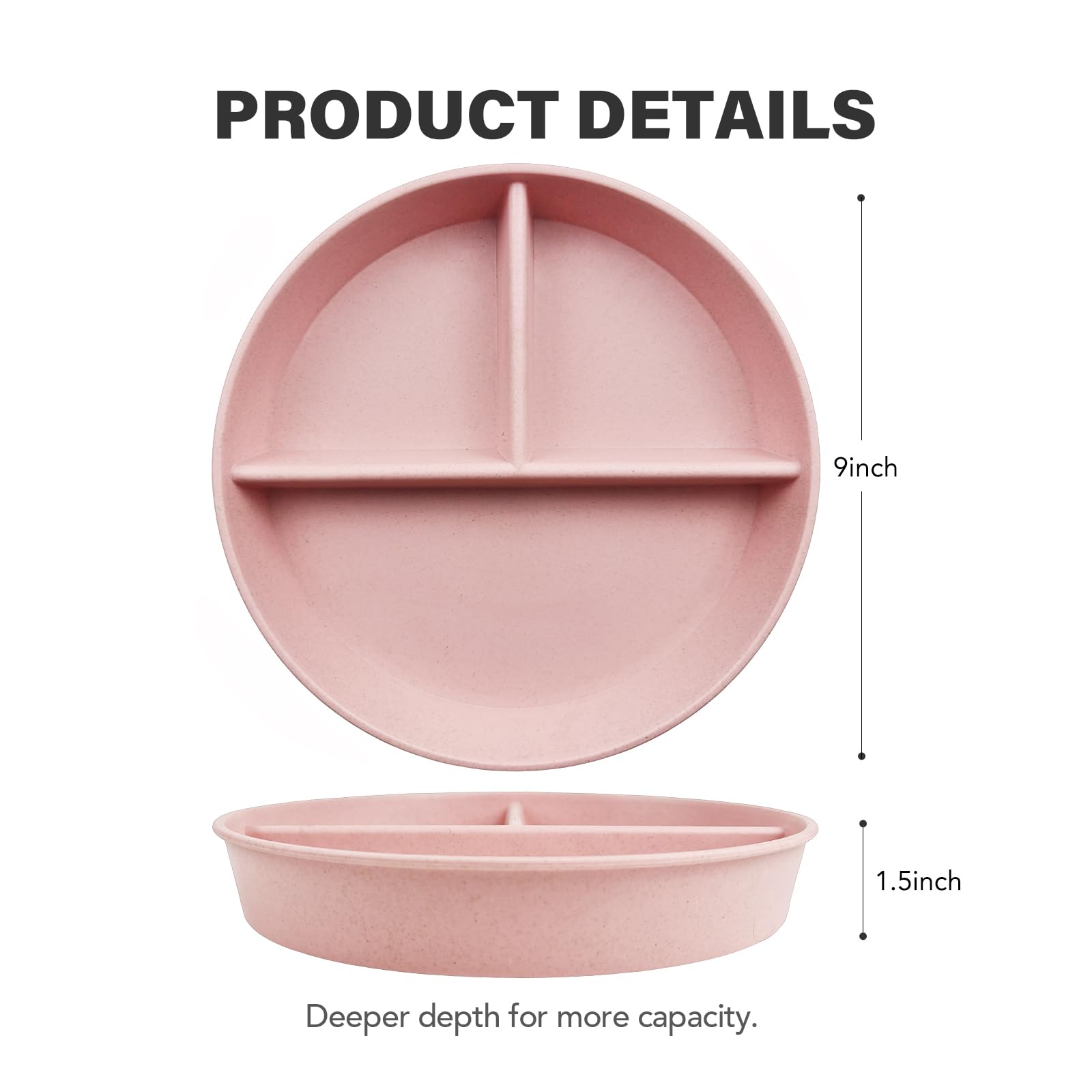 Greenandlife divided plate compartments support balanced meals for all ages.