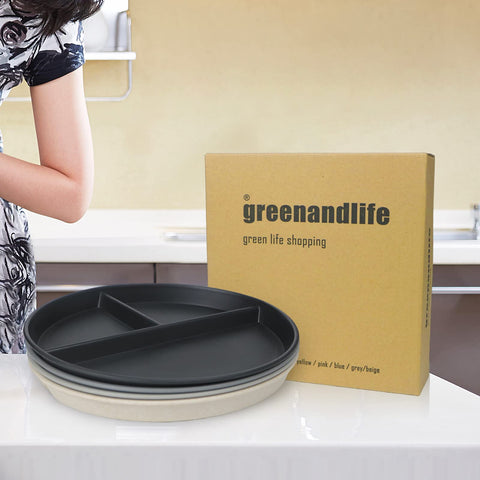 Greenandlife kids-friendly divided plate supports balanced meals during busy days
