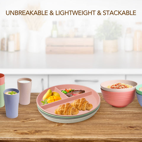 Greenandlife stackable divider plate stores neatly in cabinets