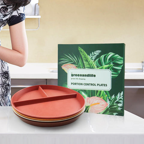 Greenandlife microwave-safe divided plate for quick reheats and easy cleanup.