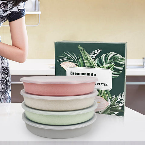 Greenandlife stackable plates save fridge and cabinet space.