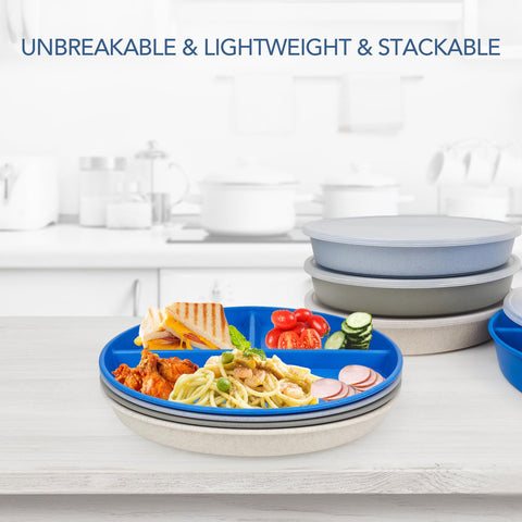 Greenandlife unbreakable plate stack offers durable, reusable dining for kids.
