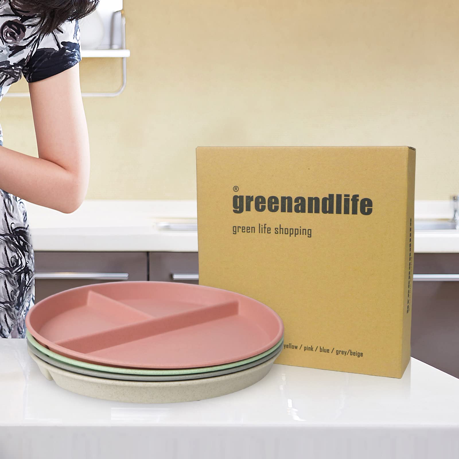 Greenandlife wheat straw reusable plate supports eco-friendly daily dining