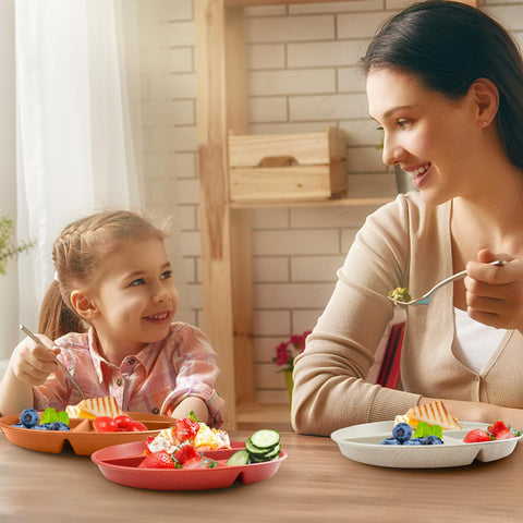 Greenandlife wheat straw plate, BPA-free and reusable.