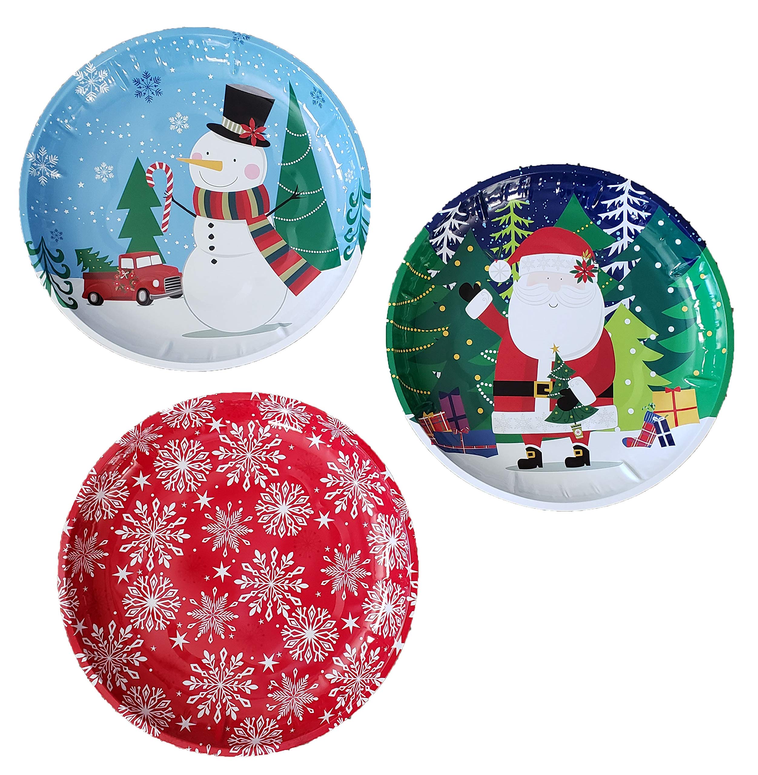 Greenbrier holiday serving tray, round tin, ideal for cookies and party hors d'oeuvres.
