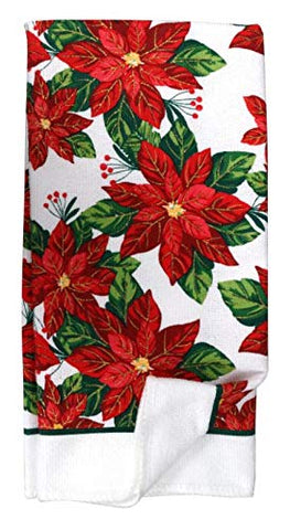 Greenbrier Poinsettia potholders display seasonal style while protecting hands during cooking.