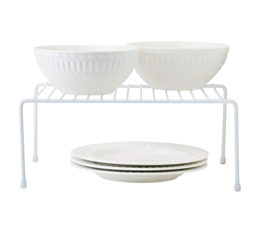 Greenbrier two-tier shelf pantry setup, easy access to essentials.