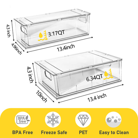 Greenby clear fridge drawer top view shows easy visibility.