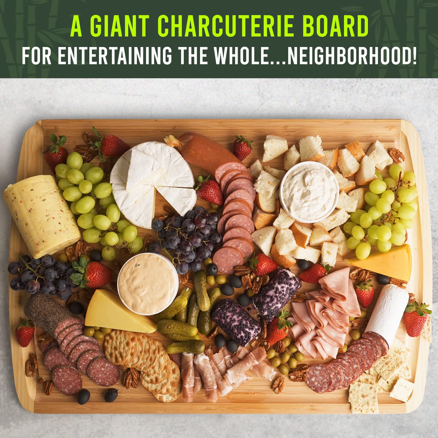Greener Chef 4XL butcher block offers ample carving area.