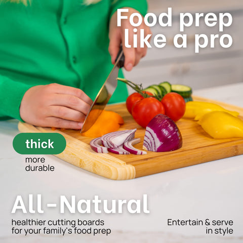 Greener Chef board highlights knife-friendly surface and safe handling