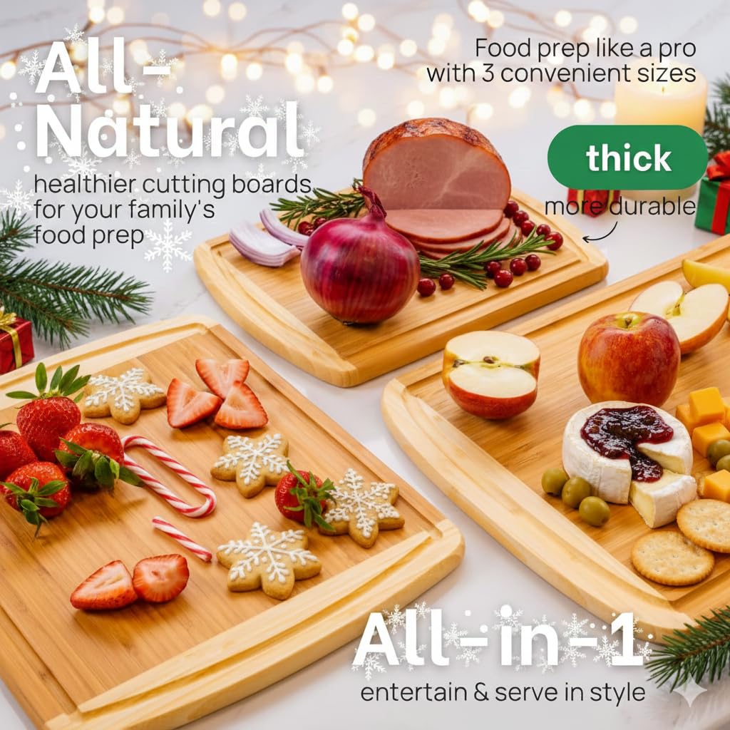 Greener Chef board in use for carving with ample room for slices.