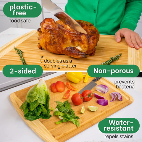 Greener Chef bamboo board doubles as elegant charcuterie display.
